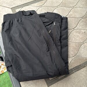 Nordica Insulated Pants Size 32 Waist Black Hook Loop Zipper 1/2 Elastic Waist
